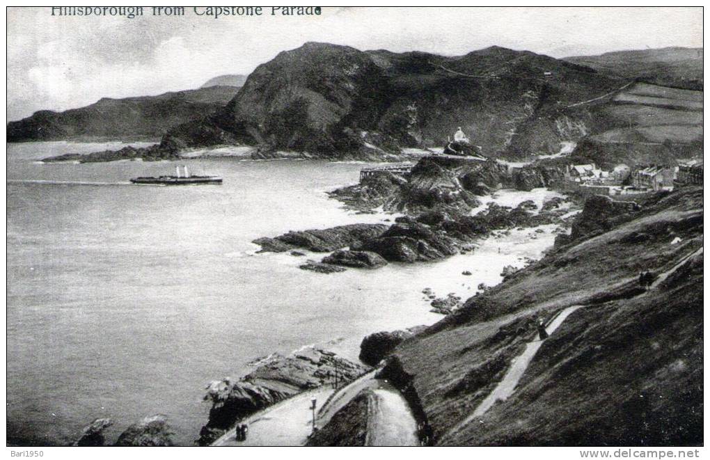 Beatiful   Old  Post Card    "  Hillsborough From Capstone Parade   " - Ilfracombe