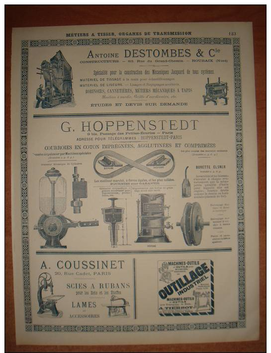 Rare Publicité 1899 " ALFRED NANCON Forges & Aciéries Albert ( Somme ) " Autres Pubs Machines Outillage - Advertising