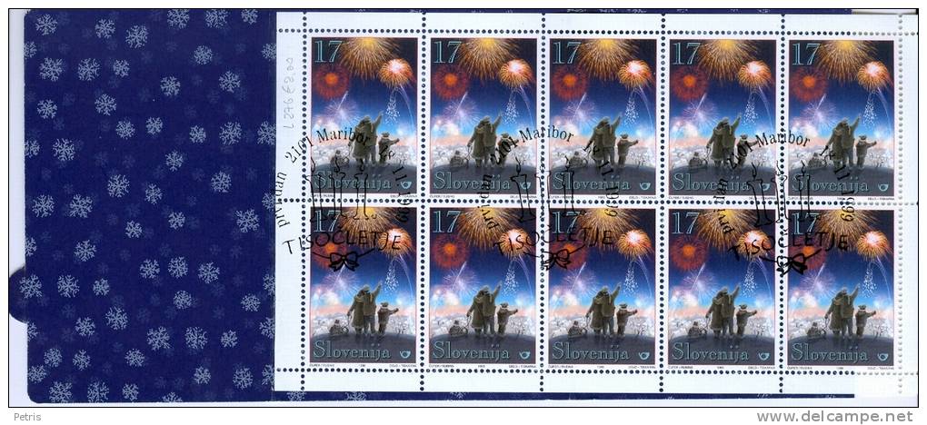 Slovenia 1999 Millennium Booklet Pane Of 10 Used - Lot. A265 - Slovenië