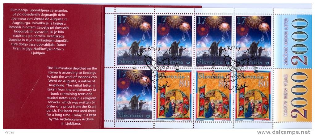 Slovenia 1999 Christmas Booklet Pane Of 10 Used - Lot. A266 - Slovenia