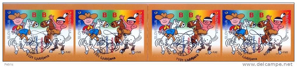 Slovenia 2001 Comic Strip Booklet Pane Used - Lot. A267 - Slovenia