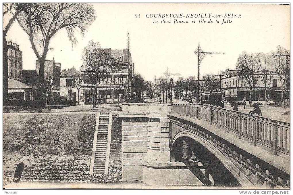 55. COURBEVOIE - NEULLY-SUR-SEINE : Le Pont Bineau Et Ille De La Jatte - RARE CPA - - Courbevoie
