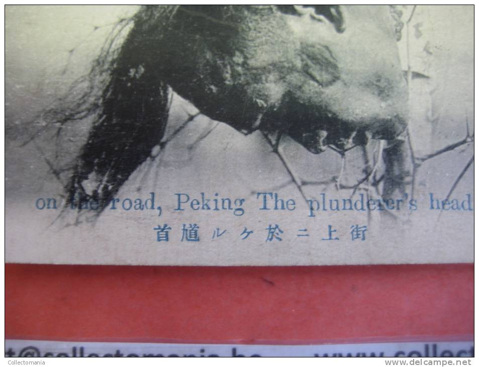 China  1 Postcard -  On The Road Peking - A Plunderer 's Head ( Hoofd Van Plunderaar ) - China