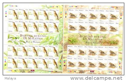 Malaysia 2005 Birds Definitive 8 Sheet Complete Set High Value MNH - Malaysia (1964-...)