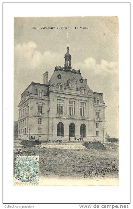 Cp, 94, Kremlin-Bicêtre, La Mairie, Voyagée 1904 - Kremlin Bicetre