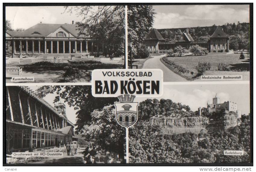 AK Bad Kösen, Gradierwerk, HO-Gaststätte, Badeanstalt, Rudelsburg, Gel 1968 - Bad Koesen