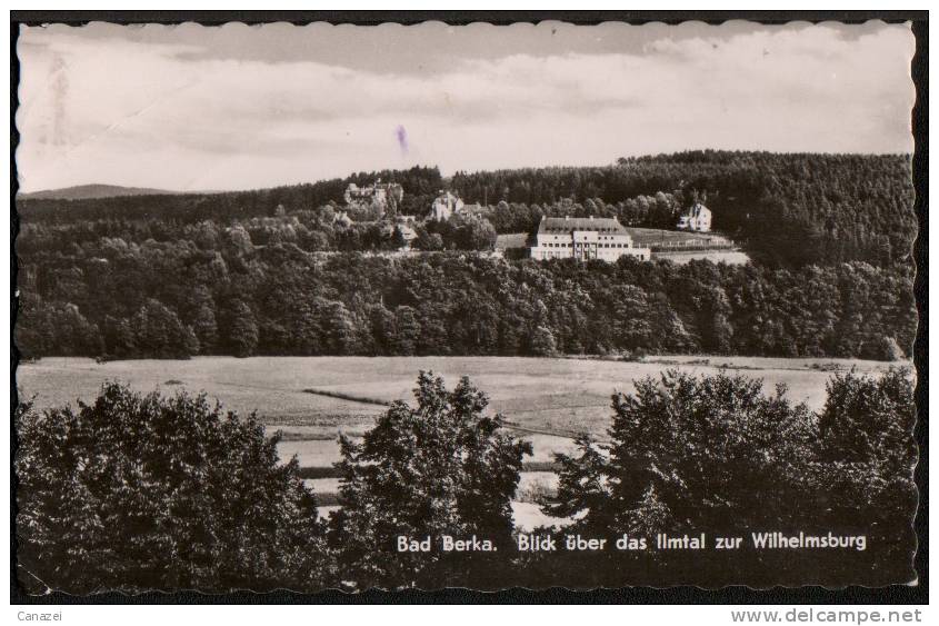 AK Bad Berka, Blick über Das Illmtal Zur Wilhelmsburg, Gel, 1961 - Bad Berka