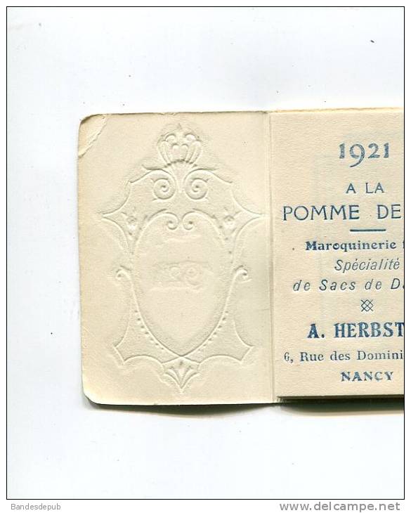 PRIX FIXE MINI CALENDRIER 1921 NANCY HERBSTER - Formato Piccolo : 1921-40