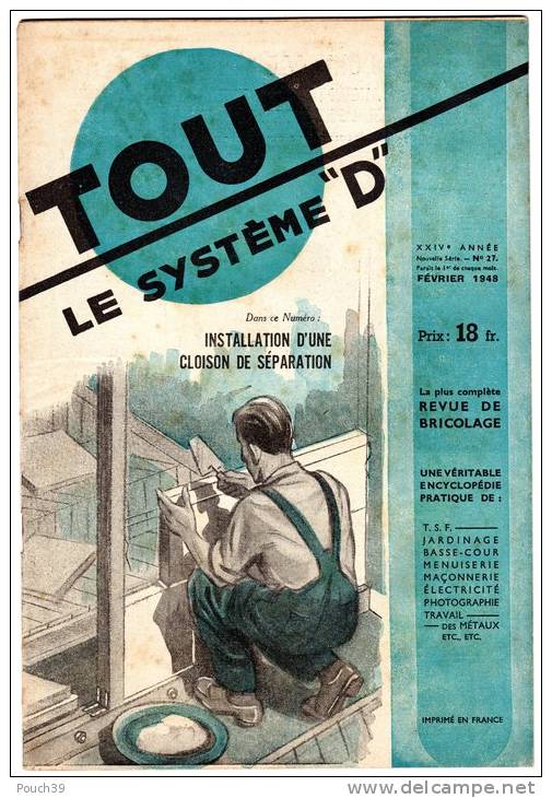 Tout Le Système D   N° 27 De Février 1948 - 1900 - 1949