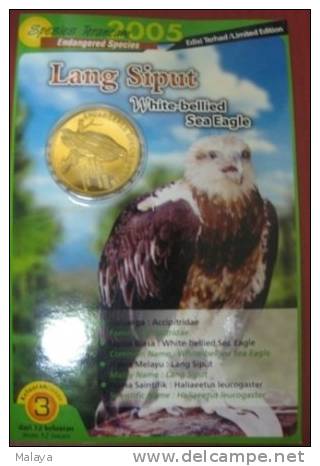 MALAYSIA 2005 2004 25 Cent Coin Nordic Gold BU 25 Sen White Bellied Sea Eagle - Malaysia