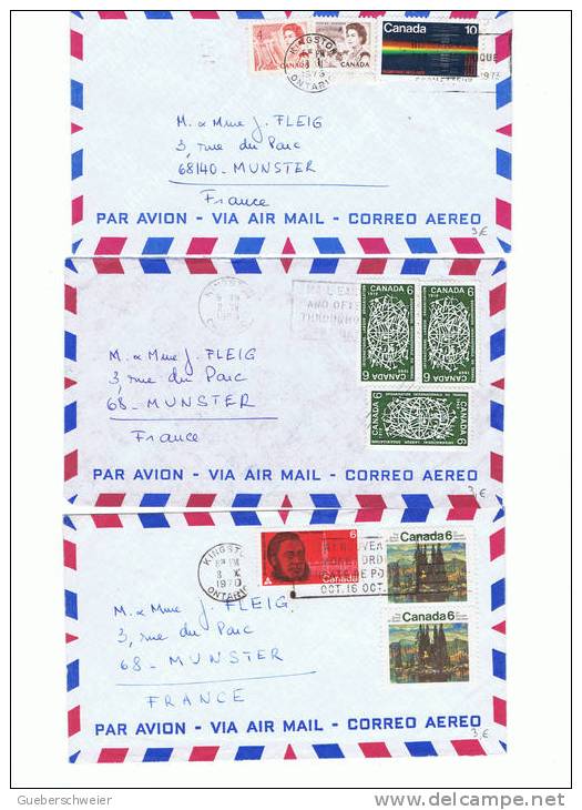 L-CAN7 - Lot De 3 Lettres Par Avion - Oblitérés