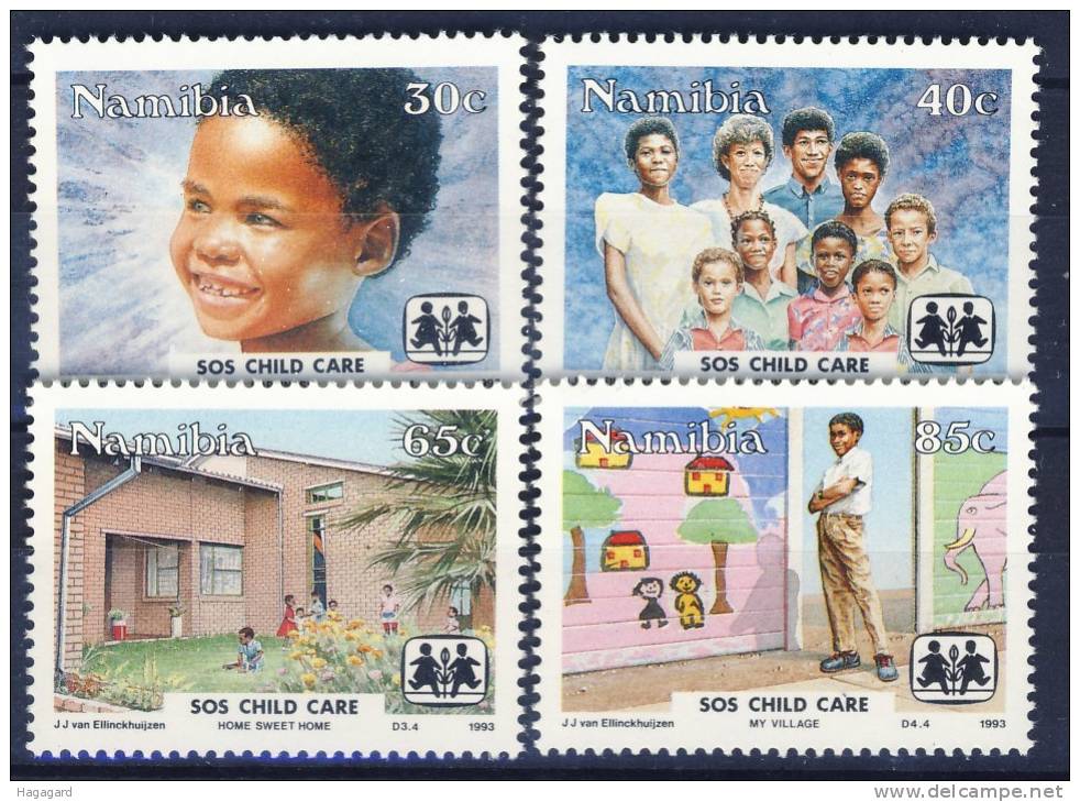#Namibia 1993. SOS Childrens Villages. Michel 747-50. MNH(**) - Namibia (1990- ...)