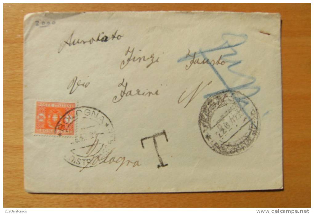 STORIA POSTALE  TASSATA SEGNATASSE LIRE 1 (23) - Strafport