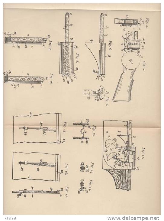 Original Patentschrift - J. Esser Und F. Barratt In Hornsey Und Wood Green ,1905, Feuerwaffe , Pistol , Gewehr , Pistole - Equipement