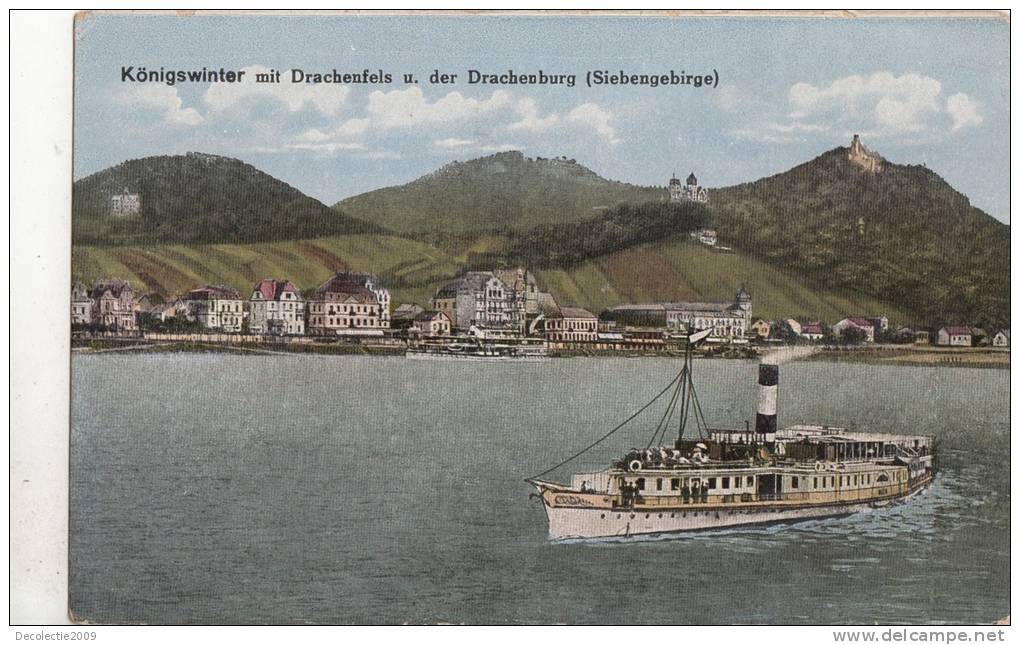 BR37778 Konigswinter Mit Drachenfels Ship Bateaux     2 Scans - Koenigswinter