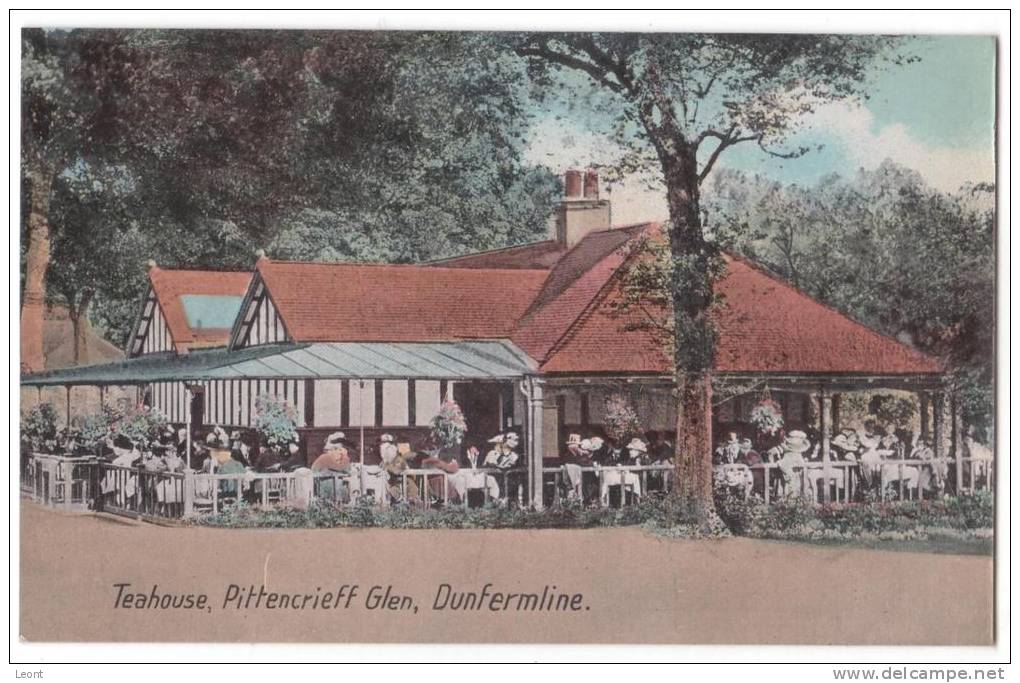 Scotland - Dunfermline - 6 Postcards - Abbey - Duck Pond - Teahouse - Carnegie - Bridge - Not Used - Philco Series  1917 - Fife