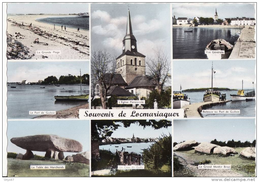 CPSM - LOCMARIAQUER - Souvenir De ... 8 Vues - - Locmariaquer