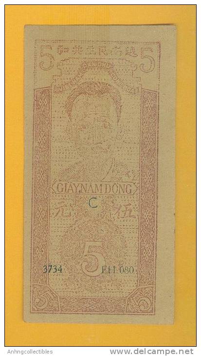 North Vietnam Banknote: President Ho Chi Minh - Viet Minh - VF - Rare - Vietnam