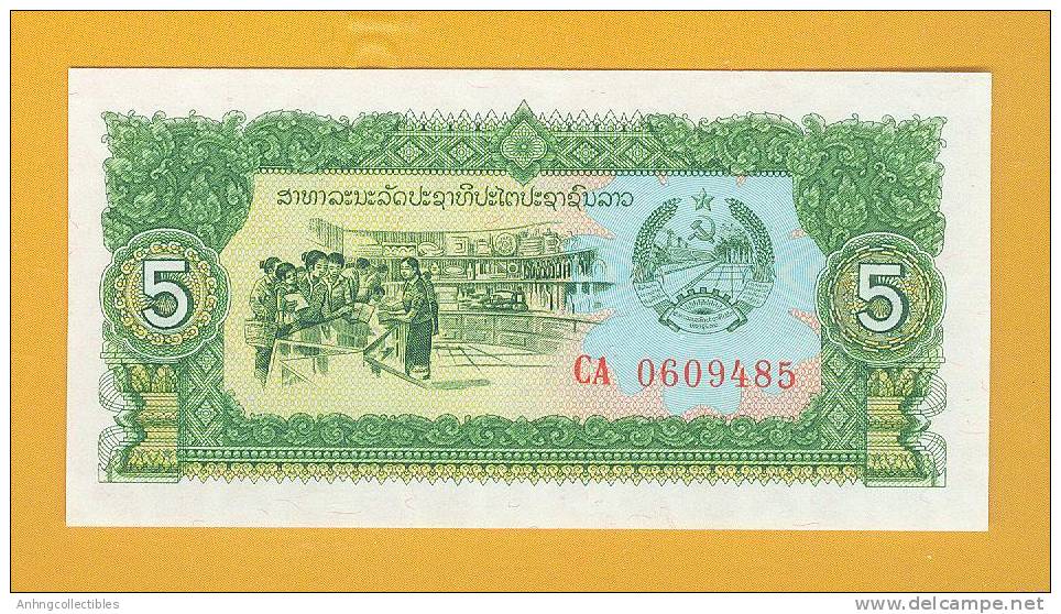 Laos Banknote: 5 Kip -  UNC - Laos