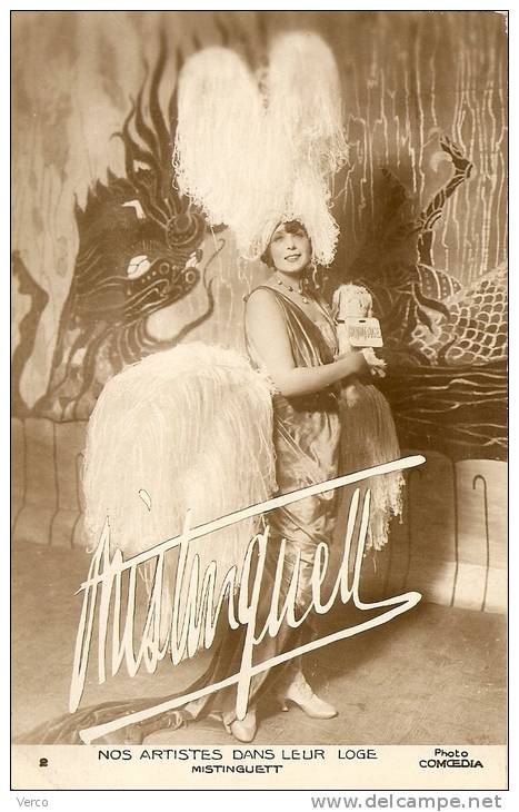 Carte Postale Ancienne De MISTINGUETT - Artisti