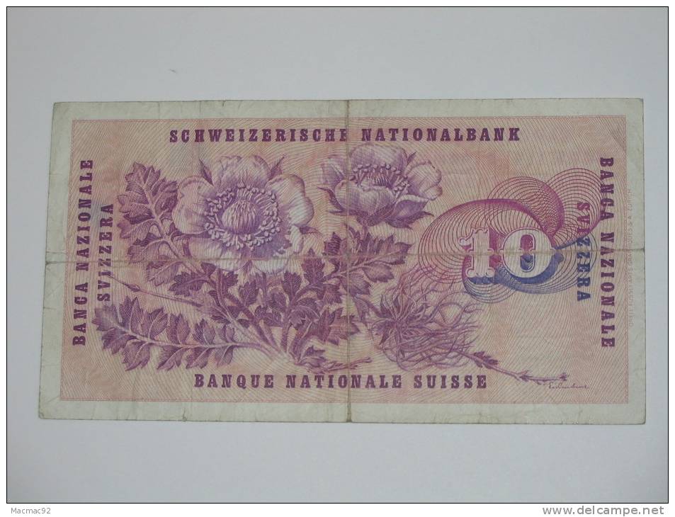 10 Francs SUISSE 1971 - Banque Nationale Suisse - Schweizerische Nationalbank - Suiza