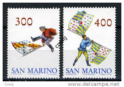 1984 - SAINT-MARIN - SAN MARINO - Sass. 1137/38 - Sbandieratori - MNH - New Mint - - Unused Stamps