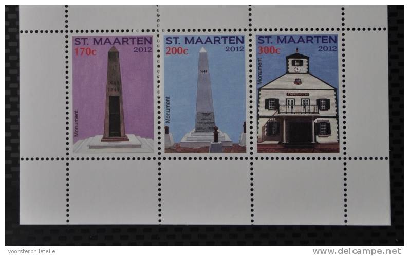 SINT MAARTEN ++ NEW NEW ++ 2012 SERIE MONUMENTEN MNH ** - Curaçao, Nederlandse Antillen, Aruba