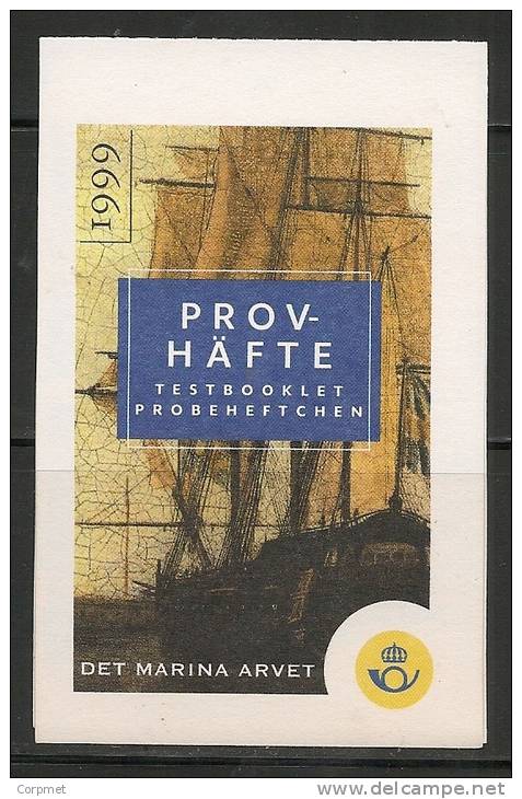 SWEDEN - 1999  PROOF - TEST BOOKLET Yvert # Carnet C2080 - Topical SHIPS - BOATS - Normal Include For Comparison - MNH - Varietà & Curiosità