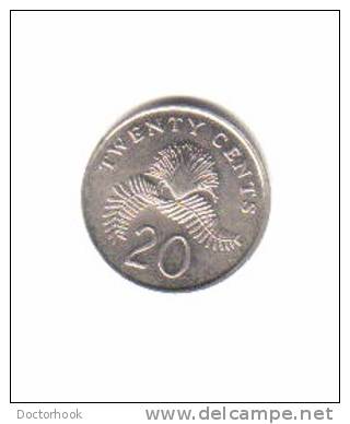 SINGAPORE    20  CENTS   1986  (KM# 52) - Singapore