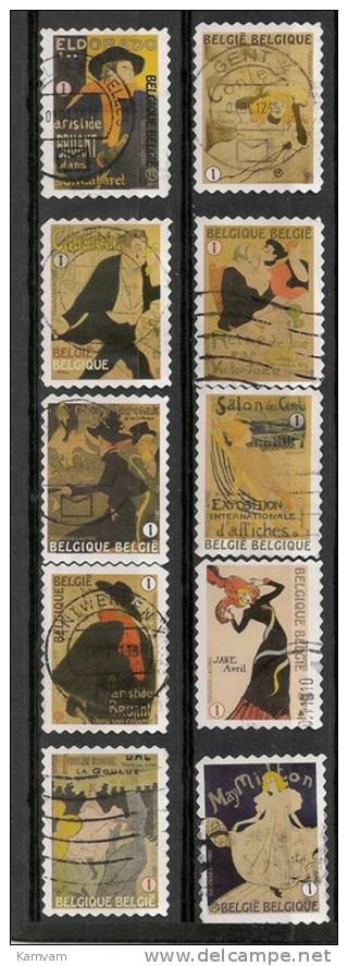 België Belgique 2011 TOULOUSE-LAUTREC Gestempelde Serie Oblitéré - Used Stamps