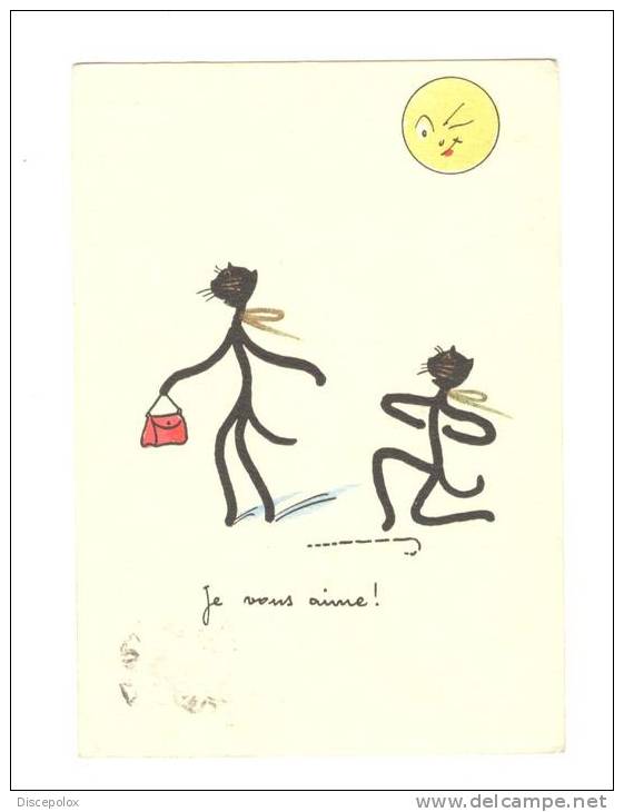 G401 Je Vous Aime - Io Vi Amo - I Love You - Illustrazione / Viaggiata 1960 - Saint-Valentin