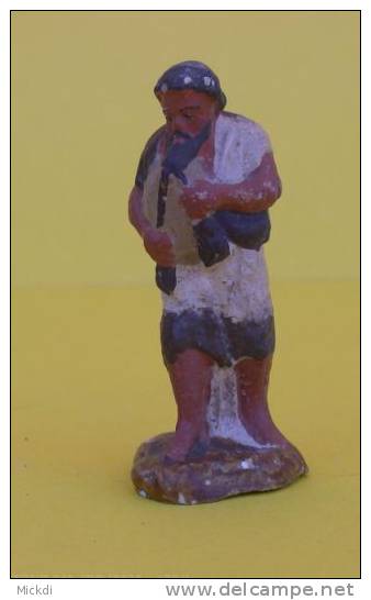 SANTON CRECHE NOEL - PETIT BERGER - ANNEES 1950 - TERRE CUITE - 6 Cm - Santons