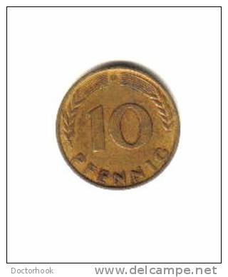 GERMANY    10  PFENNIG  1950 D  (KM# 108) - 10 Pfennig