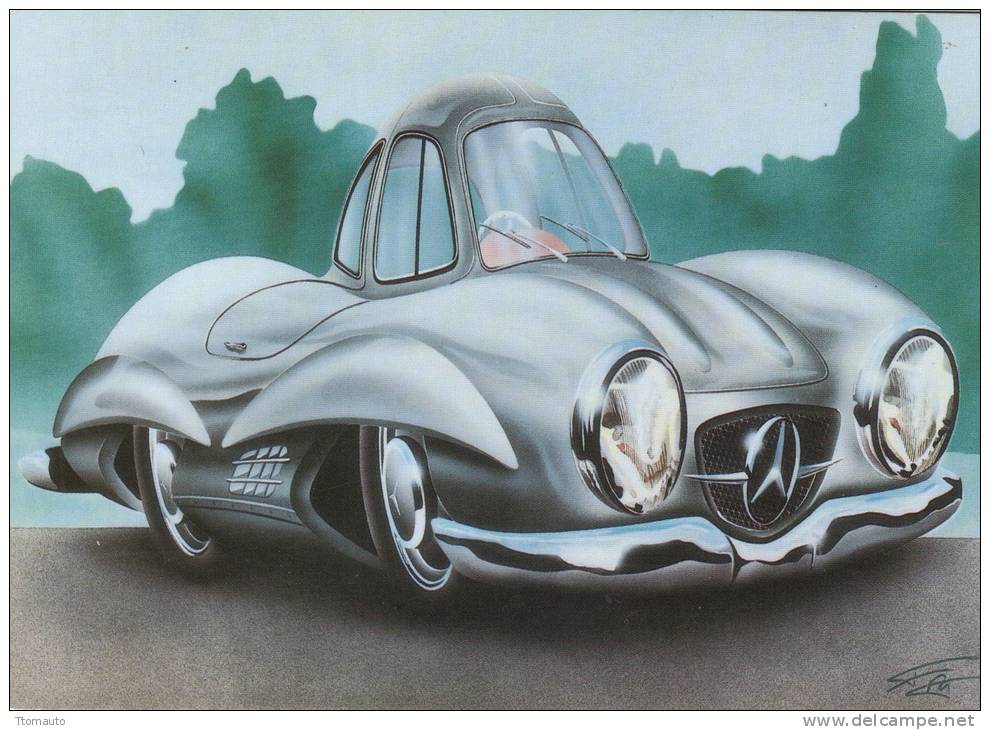 'Rien Que Pour Vos Yeux'  -  Mercedes 300SL  -  Création Frédéric Tellier  -  Carte Postale - Autres & Non Classés