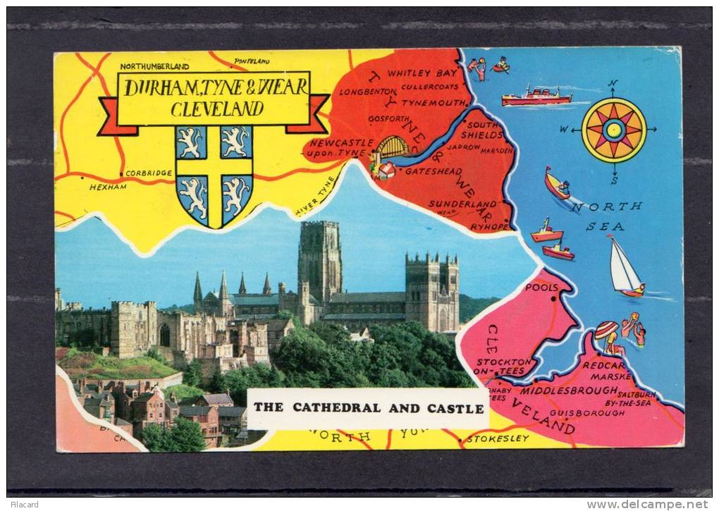 32990   Regno  Unito,    Durham  -  Tyne  &amp; Wear - Cleveland  -The  Cathedral  And  Castle,  VG - Altri & Non Classificati