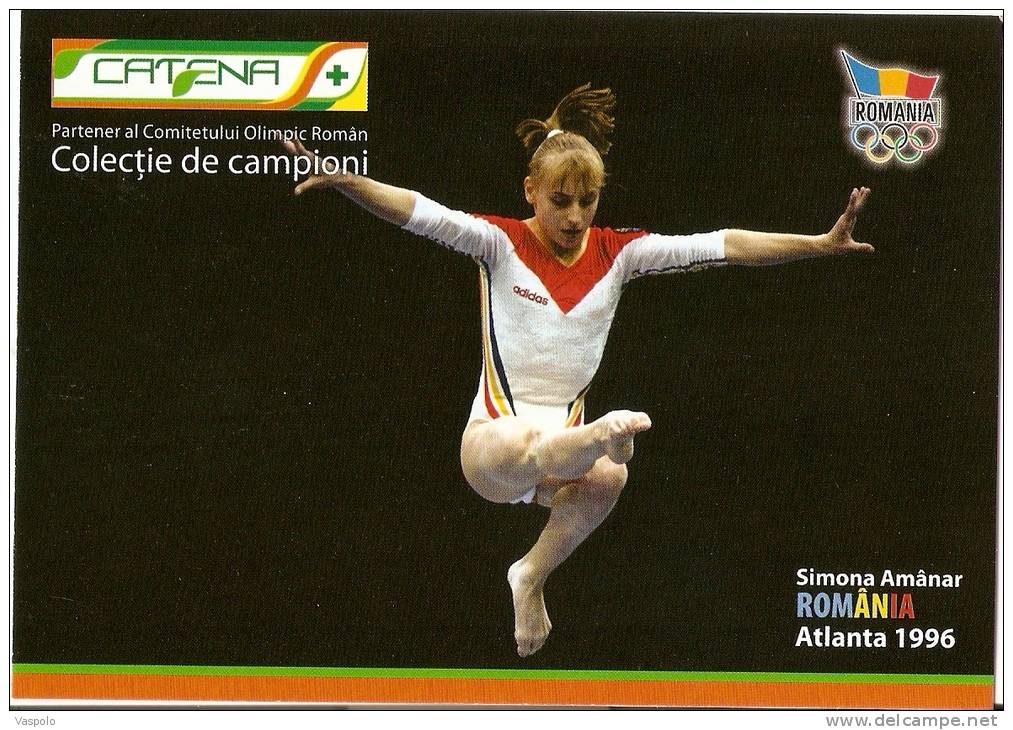 GYMNASTICS,SIMONA AMANAR,ROAMANIAN GYMNAST, MULTIPLE EUROPEAN,WORLD,OLYMPIC CHAMPION - ROMANIA, WOMEN'S GYMNASTICS TEAM - Gymnastik