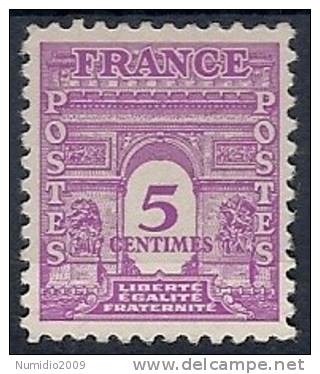 1944 FRANCIA ARCO DI TRIONFO 5 CENT MH * - FR562 - 1944-45 Arc De Triomphe