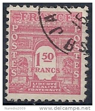 1944 FRANCIA USATO ARCO DI TRIONFO 1,50 F - FR564 - 1944-45 Arc Of Triomphe