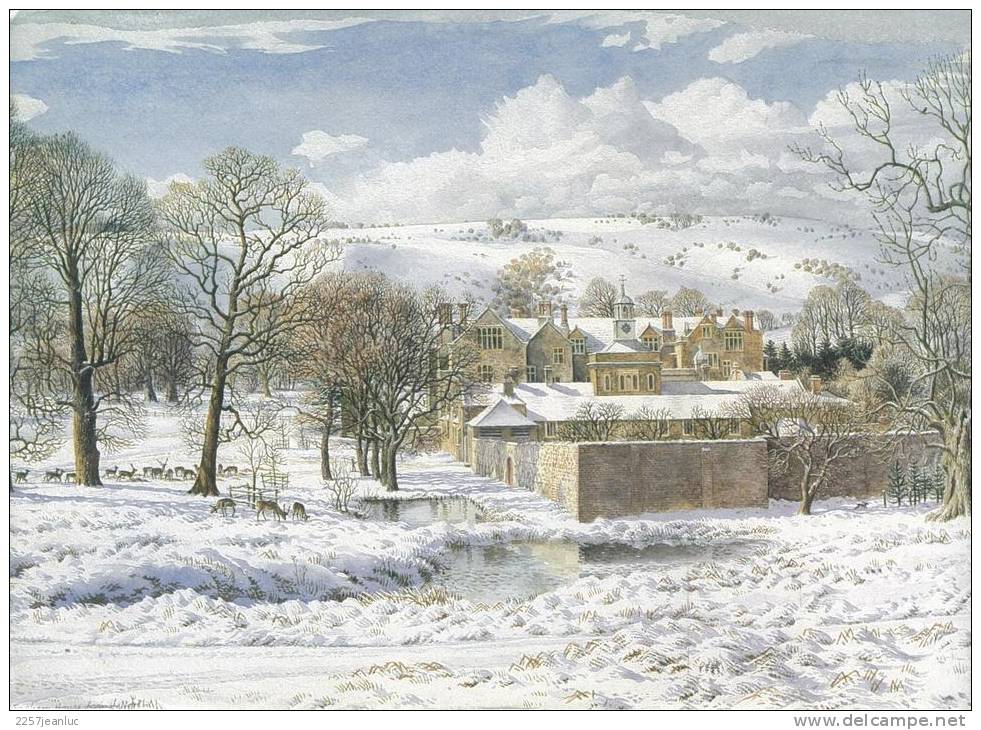 Carte  Nouvel An Format 16 X23 Cm  Tableau Nature L'  Hiver  Entterprise House London  1987 - Nouvel An