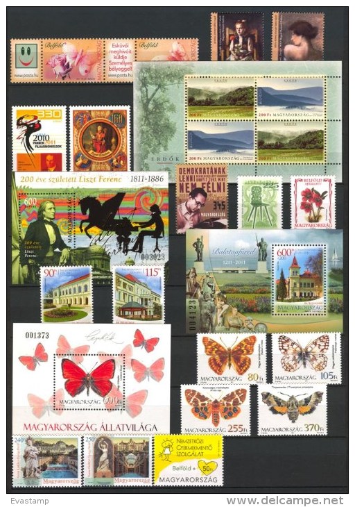 HUNGARY-2011. Full Year Set With Sheets  MNH!! Cat Value : 141 EUR - Collections