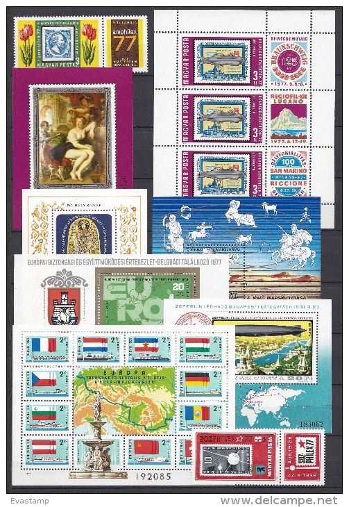 HUNGARY - 1977.Complete Year Set With Souvenir Sheets MNH!!!  107 EUR!!! - Sammlungen