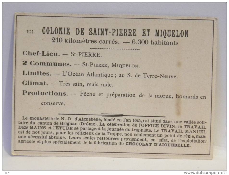 Chromo Aiguebelle - Département - Colonie De Saint Pierre Et Miquelon - Aiguebelle