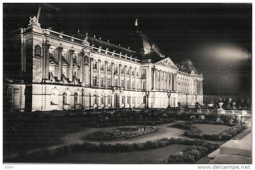 BRUXELLES La Nuit Le Palais Royal- Timbrée Excellent état - Bruselas La Noche