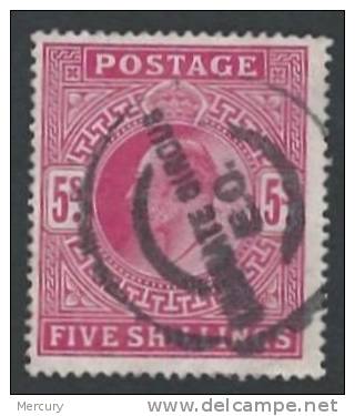 GRANDE-BRETAGNE - 5 S. Rouge Oblitéré TTB - Used Stamps