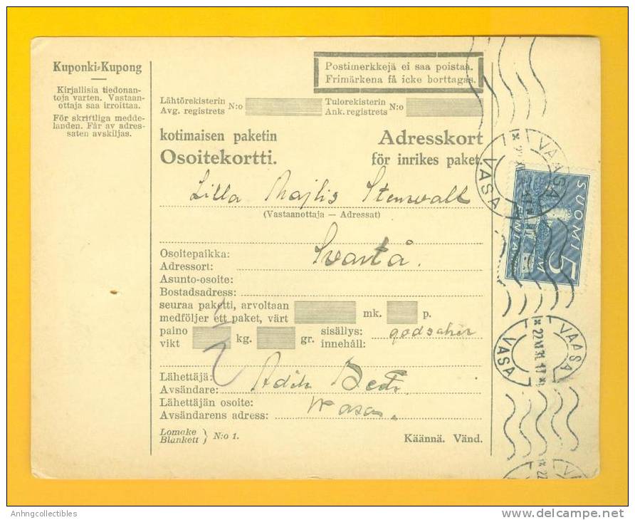 Finland: Lot #7  Old Cover 1931 - Fine - Covers & Documents