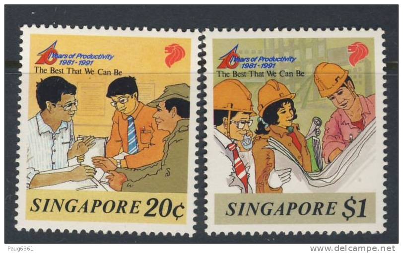 SINGAPOUR 1991 PRODUCTIVITE YVERT N°623/24  NEUF MNH** - Singapour (1959-...)