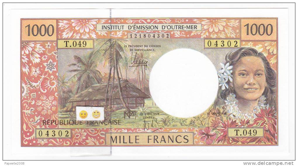 Polynésie Française / Tahiti - 1000 FCFP / T.049 / 2012 / "Nouvelles Signatures" - Neuf / Jamais Circulé - Territoires Français Du Pacifique (1992-...)