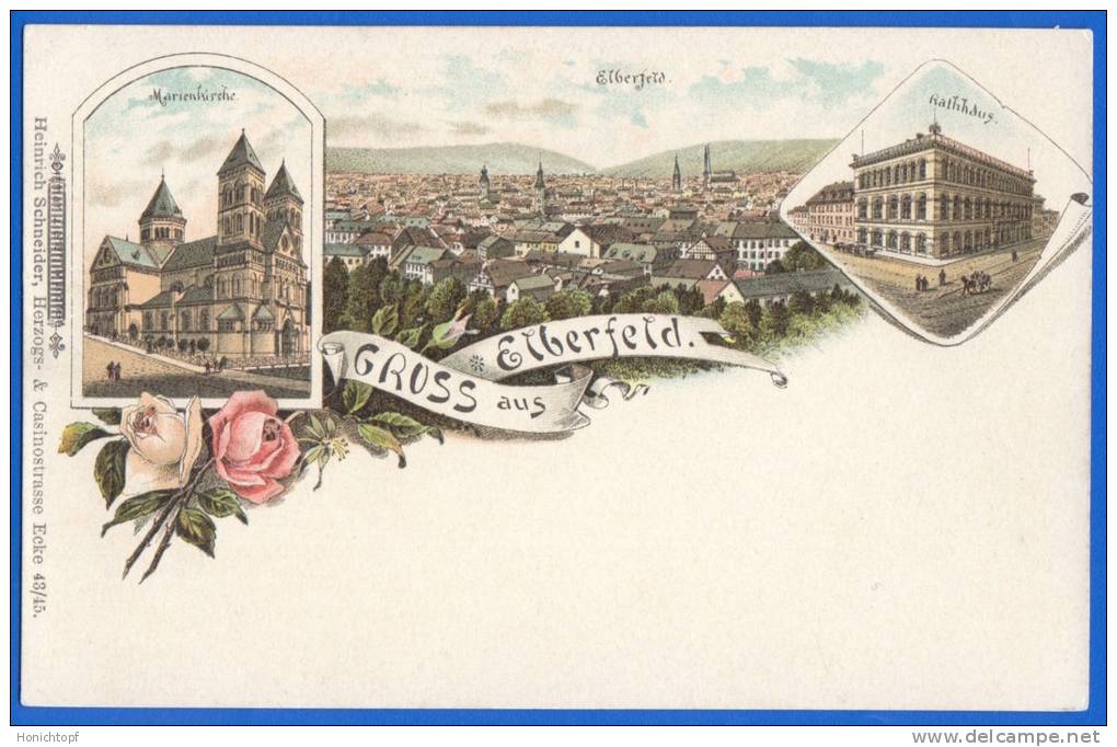 Deutschland; Wuppertal Elberfeld; Gruss Aus AK; Litho - Wuppertal