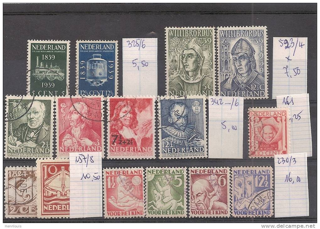 Pays Bas / Nederland   Lot De Timbres Anciens  Bonne Cote (ref 13) - Used Stamps