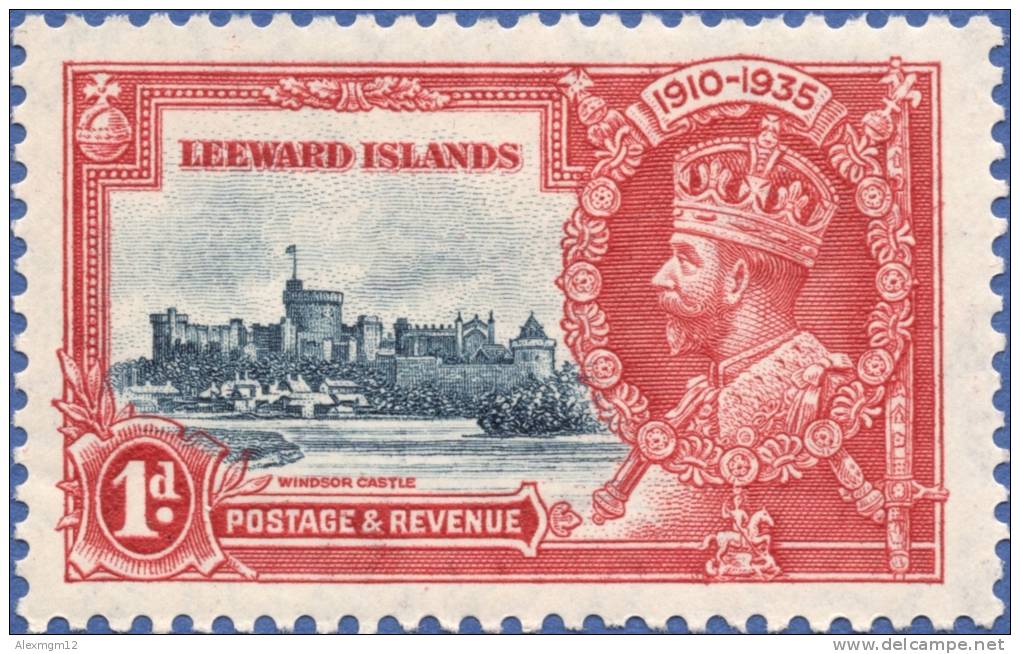 Leeward Islands, 1 P, 1935, Scott #96, MH - Leeward  Islands